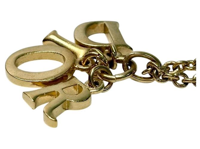 Collana in catena dorata con logo Christian Dior D'oro - vista 8