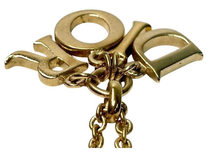Collana in catena dorata con logo Christian Dior D'oro - vista 9