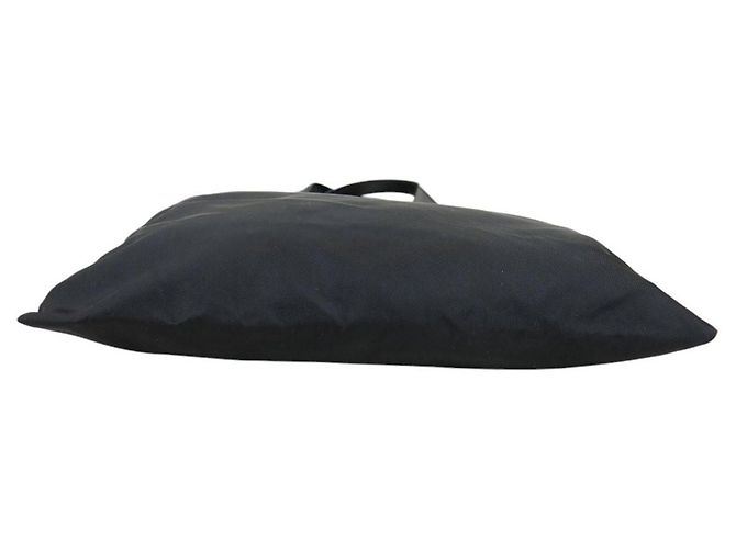 Bolso de hombro de cuero de ternera negro con logo de nylon Prada - vista 5