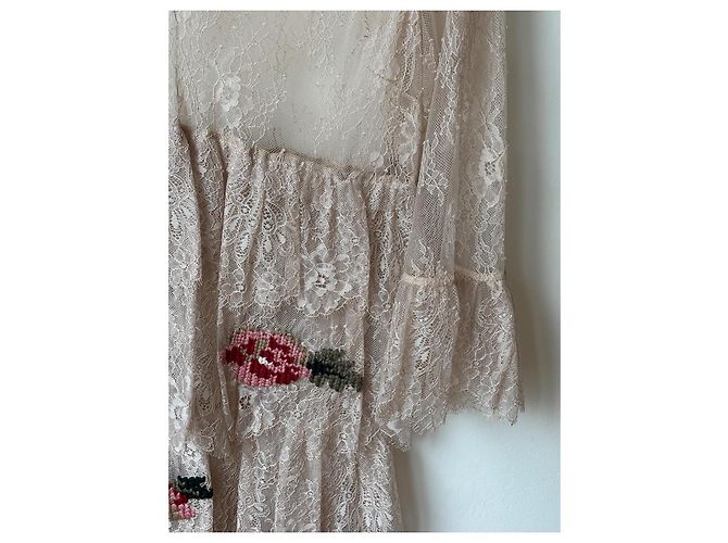 Twin Set Spitzenkleid in Rosa mit Rüschen Pink - Ansicht 3