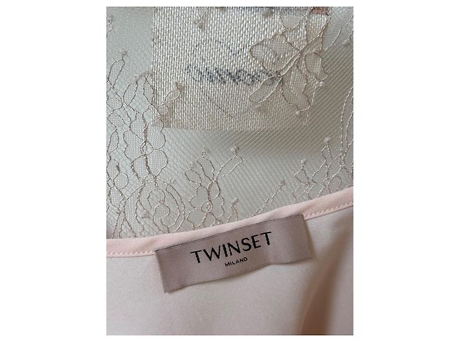 Twin Set Spitzenkleid in Rosa mit Rüschen Pink - Ansicht 5