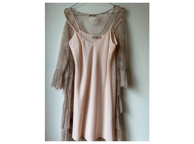 Twin Set Spitzenkleid in Rosa mit Rüschen Pink - Ansicht 8