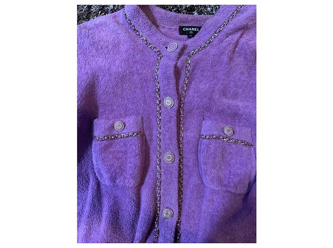 Chaqueta Chanel Coco Express Morada con Cadena Púrpura - vista 3