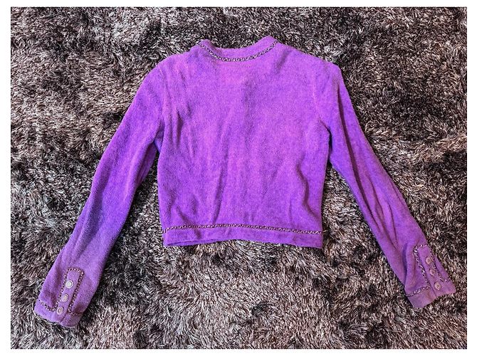 Chaqueta Chanel Coco Express Morada con Cadena Púrpura - vista 4