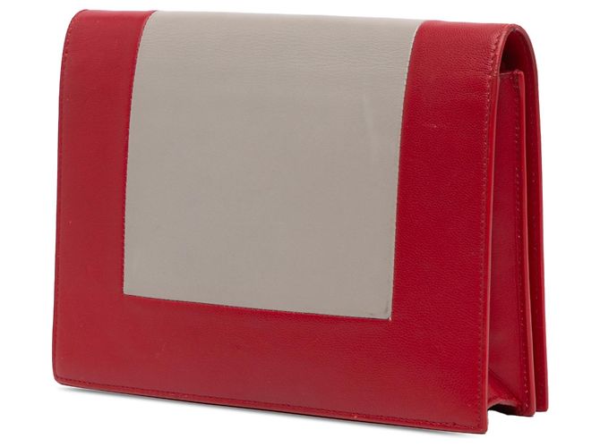 Céline Celine rotes Lederrahmen-Geldbörse mit Kette - Ansicht 2