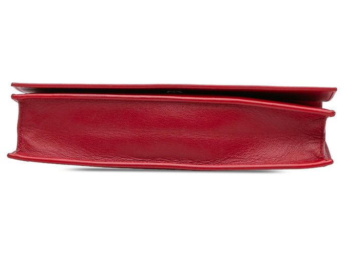 Céline Celine rotes Lederrahmen-Geldbörse mit Kette - Ansicht 3