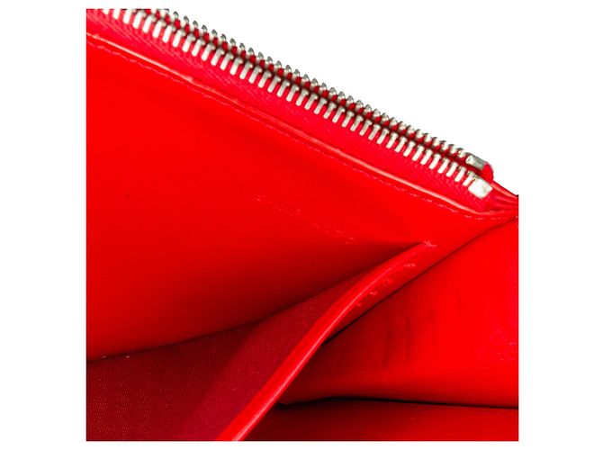 Céline Celine rotes Lederrahmen-Geldbörse mit Kette - Ansicht 6