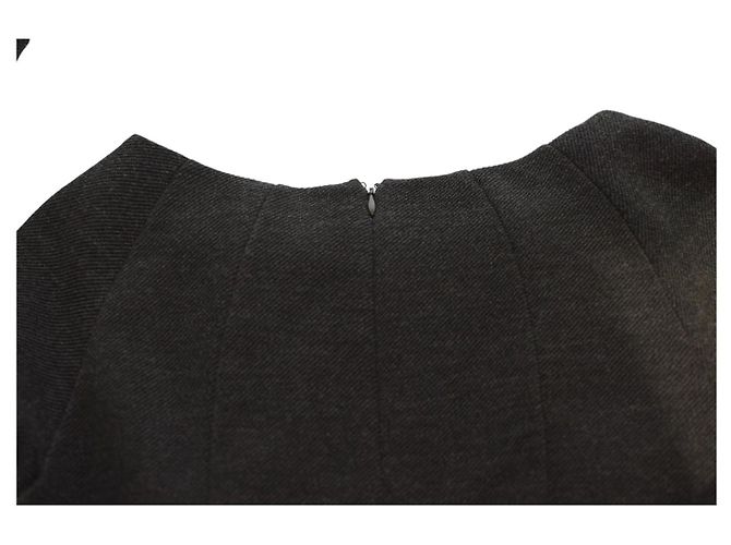 Roberto Cavalli Wollkleid in Anthrazitgrau Cocktailkleid - Ansicht 12