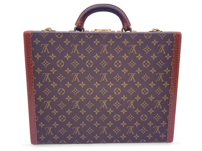 Pasta Executiva de Tecido Vintage Louis Vuitton Marrom - vista 2
