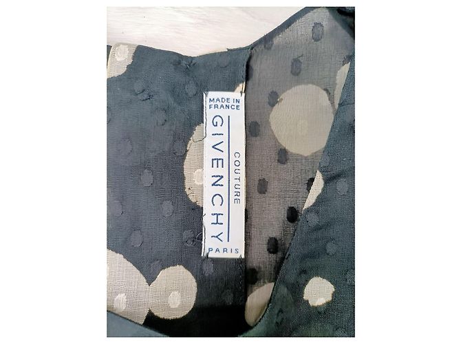 Vintage Givenchy Couture Bluse mit Puffärmeln Schwarz - Ansicht 3