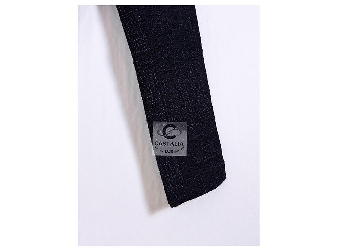 Chanel Nouveaux Pantalons en Tweed de Tapis Rouge Violet foncé - vue 5