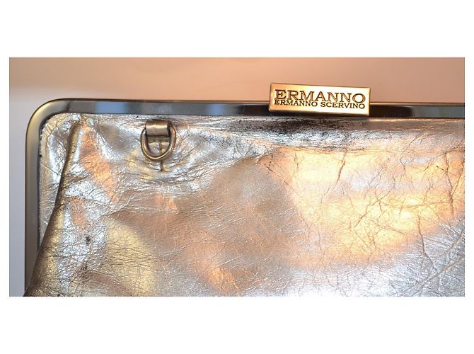 Borsa a mano Ermanno Scervino in pelle argentata Argento - vista 2