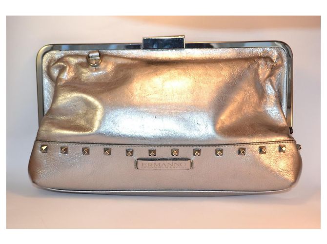Borsa a mano Ermanno Scervino in pelle argentata Argento - vista 4