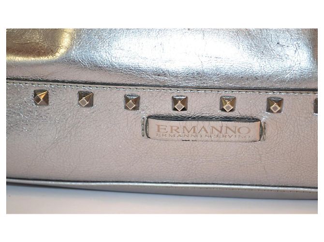 Borsa a mano Ermanno Scervino in pelle argentata Argento - vista 5