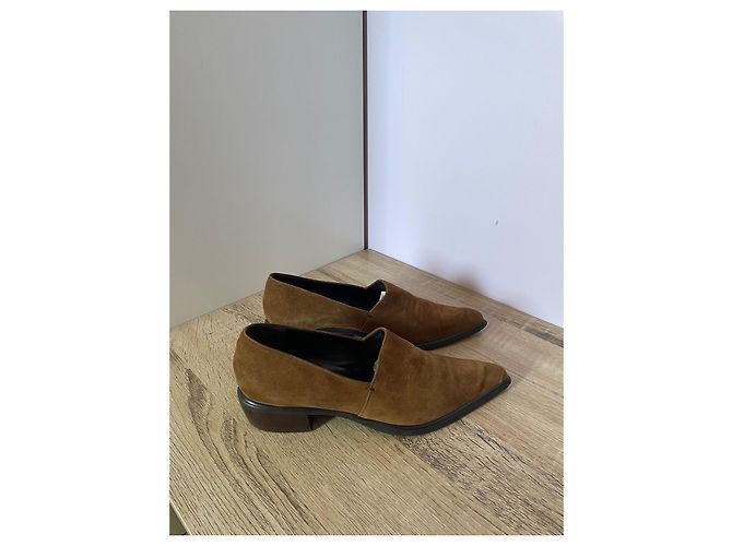 Mocassini Max Mara Marrone Cammello Pelle - vista 3