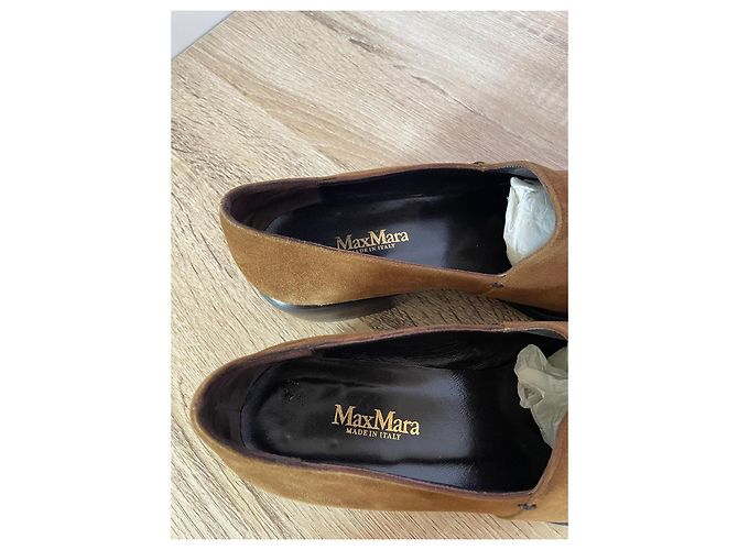 Mocassini Max Mara Marrone Cammello Pelle - vista 6