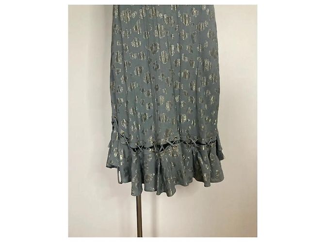 Chloé Seidenkleid Silber Gr. 36 - Ansicht 4