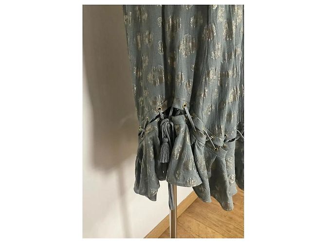 Chloé Seidenkleid Silber Gr. 36 - Ansicht 5