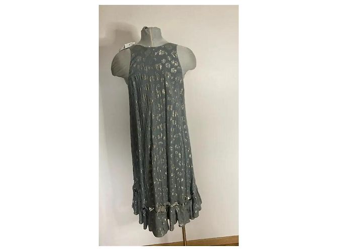 Chloé Seidenkleid Silber Gr. 36 - Ansicht 6