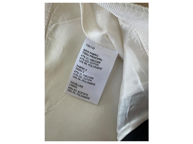 Falda acampanada Carven negra y blanco roto Negro Beige Crudo - vista 4