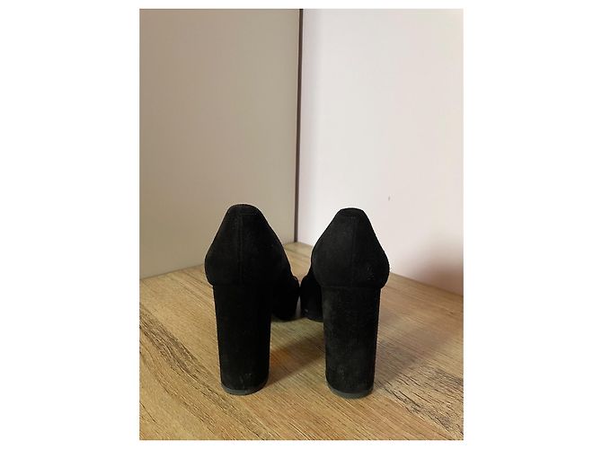 Décolleté Free Lance in suede nero punta tonda Taglia 39 - vista 5