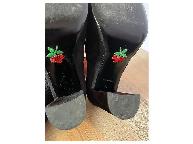Décolleté Free Lance in suede nero punta tonda Taglia 39 - vista 6