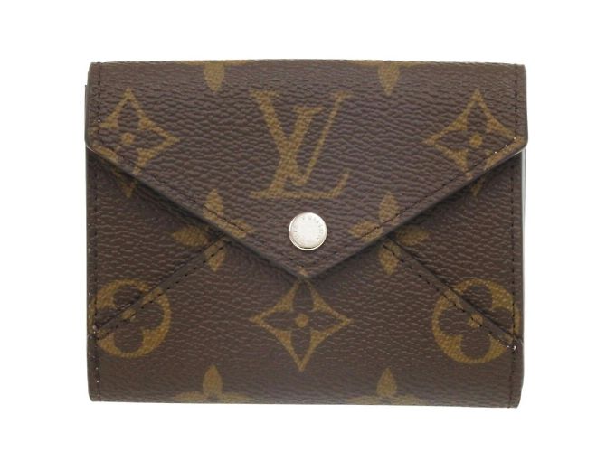 Cartera Celeste Monogram de tres pliegues Louis Vuitton Castaño Azul Monograma - vista 2