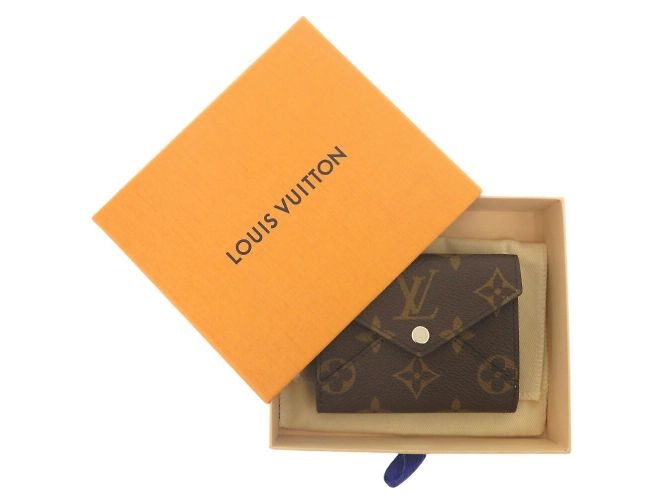 Cartera Celeste Monogram de tres pliegues Louis Vuitton Castaño Azul Monograma - vista 3