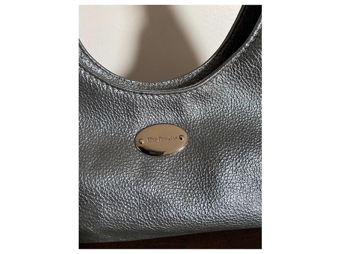 Borsa Mac Douglas in pelle grigio argento metallizzato Metallico - vista 2
