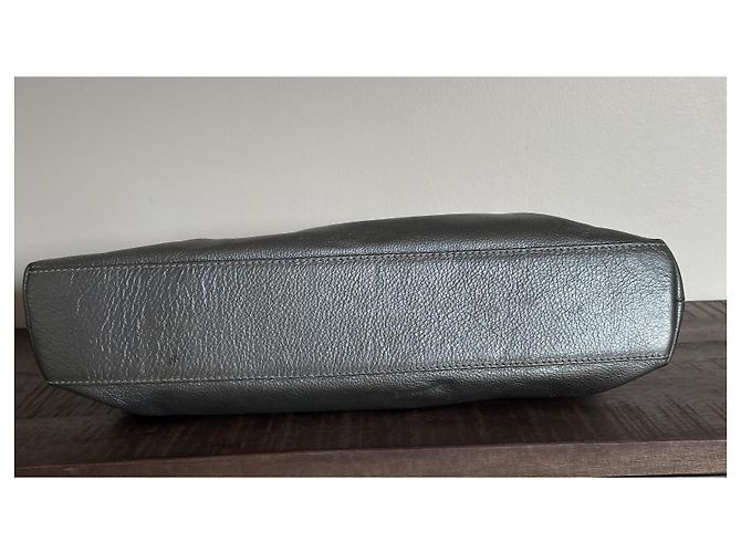 Borsa Mac Douglas in pelle grigio argento metallizzato Metallico - vista 4