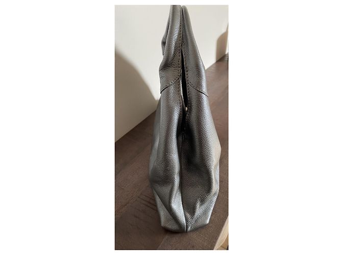 Borsa Mac Douglas in pelle grigio argento metallizzato Metallico - vista 5