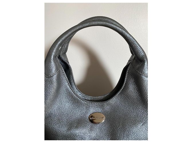 Borsa Mac Douglas in pelle grigio argento metallizzato Metallico - vista 8