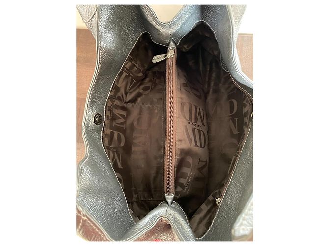Borsa Mac Douglas in pelle grigio argento metallizzato Metallico - vista 9