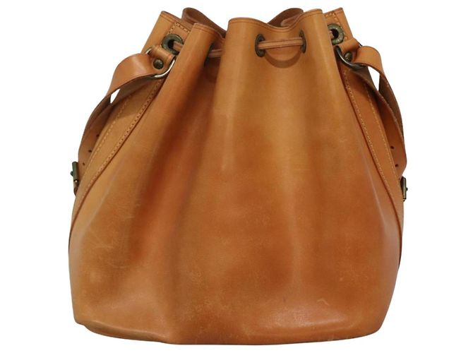 Noe LOUIS VUITTON Borsa a Spalla Petit Noé in Pelle Nomad Beige M85003 LV Auth KD147 - vista 2