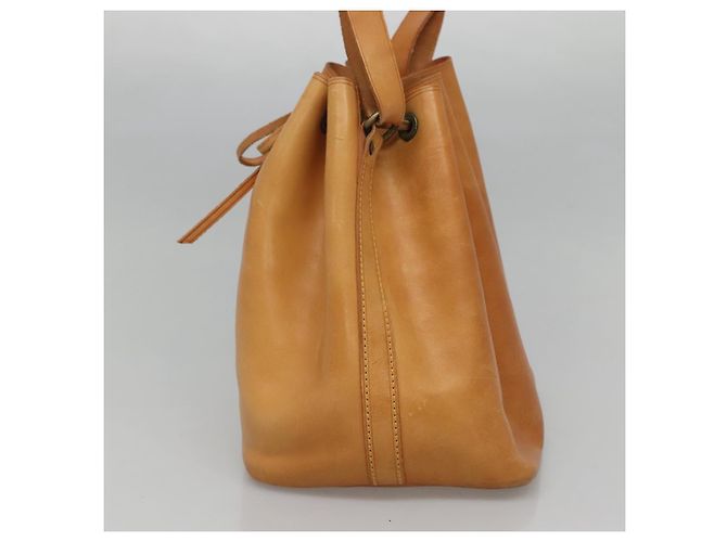 Noe LOUIS VUITTON Borsa a Spalla Petit Noé in Pelle Nomad Beige M85003 LV Auth KD147 - vista 4