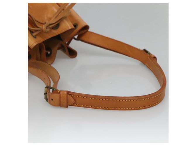 Noe LOUIS VUITTON Borsa a Spalla Petit Noé in Pelle Nomad Beige M85003 LV Auth KD147 - vista 7