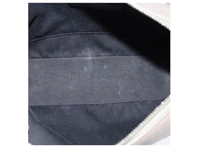 SAINT LAURENT Sac à bandoulière en cuir gris argent Auth ep7783 Marron Argenté - vue 17