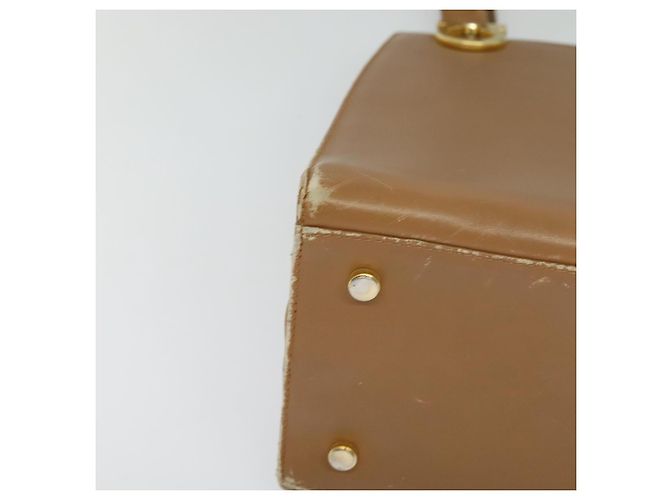 Borsa a Spalla Gancini in Pelle Beige Oro Salvatore Ferragamo Auth EC442 D'oro - vista 10
