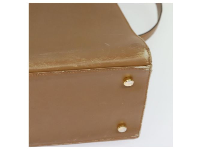 Borsa a Spalla Gancini in Pelle Beige Oro Salvatore Ferragamo Auth EC442 D'oro - vista 13