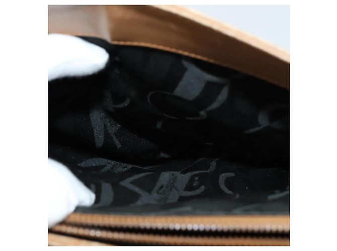 Borsa a Spalla Gancini in Pelle Beige Oro Salvatore Ferragamo Auth EC442 D'oro - vista 19