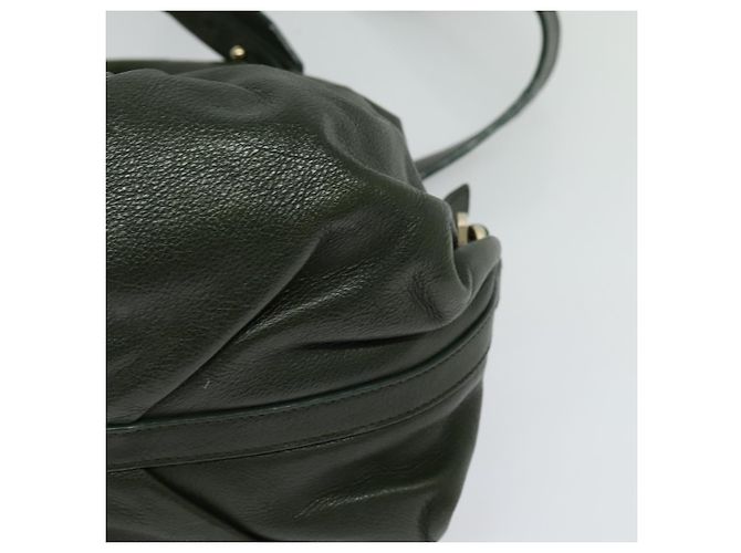 Bulgari Borsa a mano BVLGARI in pelle 2 vie verde Auth 113313 - vista 15