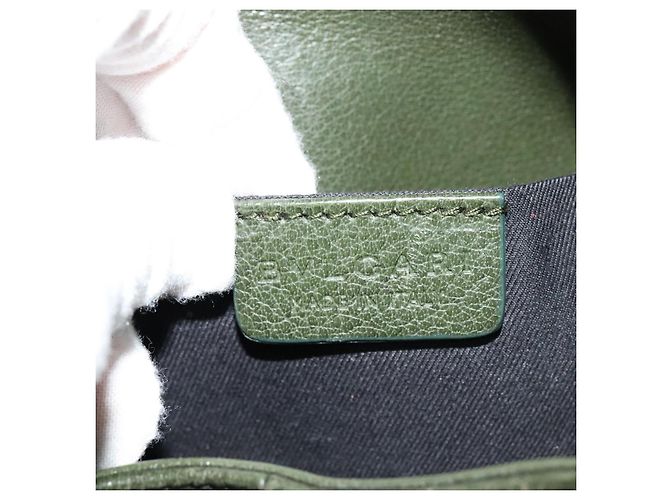 Bulgari Borsa a mano BVLGARI in pelle 2 vie verde Auth 113313 - vista 18