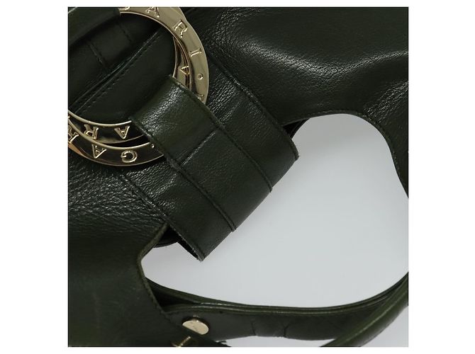 Bulgari Borsa a mano BVLGARI in pelle 2 vie verde Auth 113313 - vista 6