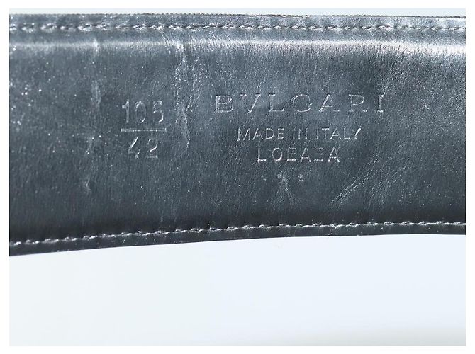 Bulgari Cintura BVLGARI in tela e pelle 33,5""-35,4"" nera Auth ar13234 Nero - vista 16