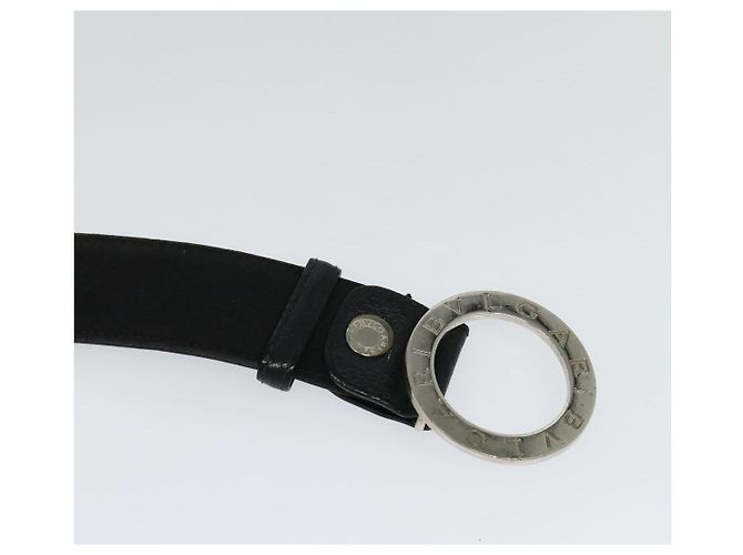 Bulgari Cintura BVLGARI in tela e pelle 33,5""-35,4"" nera Auth ar13234 Nero - vista 2