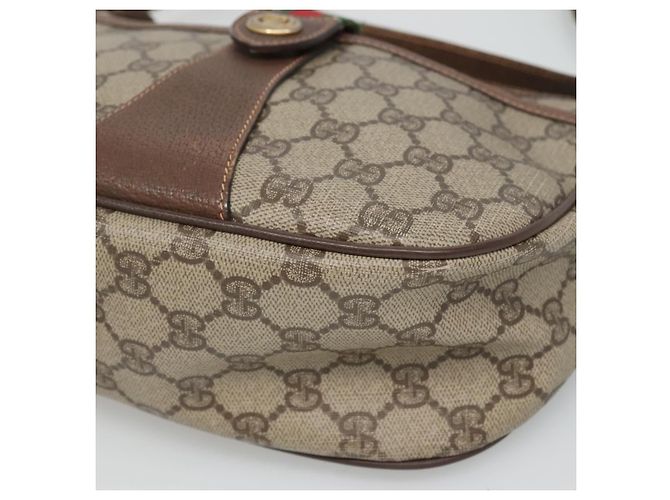 Borsa a spalla GUCCI GG Supreme Web Sherry Line PVC Beige Rosso 89 02 032 Auth BA465 - vista 10