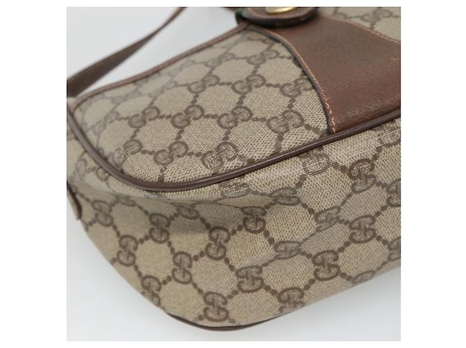 Borsa a spalla GUCCI GG Supreme Web Sherry Line PVC Beige Rosso 89 02 032 Auth BA465 - vista 11