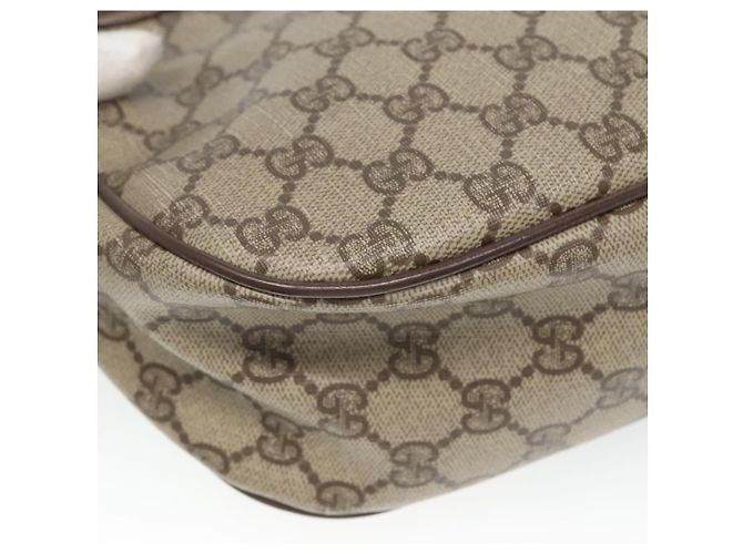 Borsa a spalla GUCCI GG Supreme Web Sherry Line PVC Beige Rosso 89 02 032 Auth BA465 - vista 13