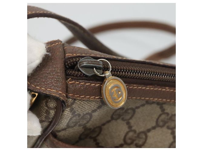 Borsa a spalla GUCCI GG Supreme Web Sherry Line PVC Beige Rosso 89 02 032 Auth BA465 - vista 15