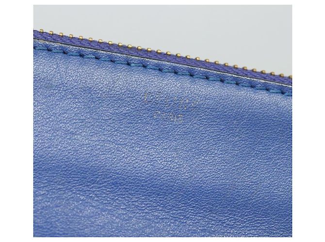 Céline Borsa a spalla Trio in pelle blu e oro Auth mr1142 D'oro - vista 14